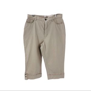 4/$45 NORTHERN REFLECTIONS | Khaki Beige Cuffed Shorts | 4